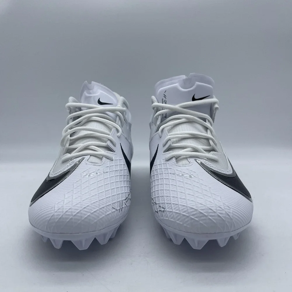 Nike FZ4268-100 Men's Size 12.5 Vapor Edge Elite 2 Carbon White Football Cleats